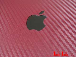 Burgundy Carbon Fiber Apple iPad 2 Wrap Skin +3 Logo #E  