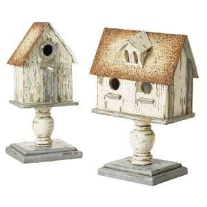  CBK Ltd 14 Inch H Pedestal Style Birdhouses with Rustic 