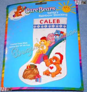 Care Bears SANTAS RAINBOW Counted Cross Stitch Christmas Stocking Kit 