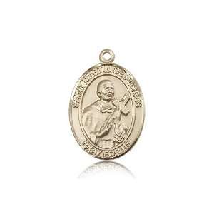  14kt Gold St. Saint Martin de Porres Medal 1 x 3/4 Inches 