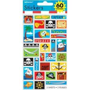 Pirate Party Stickers 2 Sheets, 60 total [Toy] [Toy]