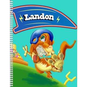  Dino Football Personalized Notebook