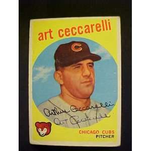  Art Ceccarelli Chicago Cubs #226 1959 Topps Autographed 