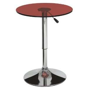  Minerva Adjustable hght Table 26.75h 35.38h Red