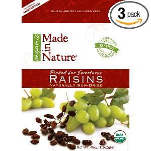 Made In Nature Organic Club Pack, Raisin, 48 Ounce (Pack of 3)  