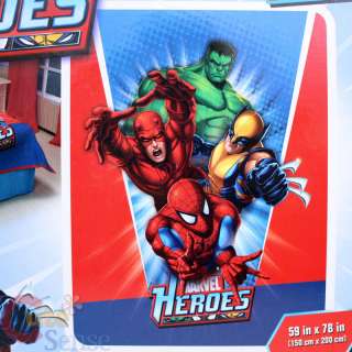   Heroes Raschel Plush Throw Twin Blanket  Spiderman & Heroes  