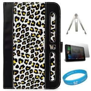 with Elastic Zebra Print Hand Strap for Sprint HTC EVO View 4G Tablet 
