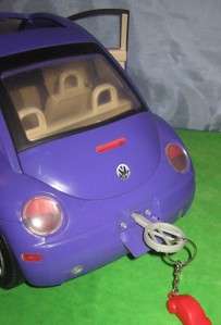 Barbie purple VW BEETLE Volkswagen with key GUC see pics  