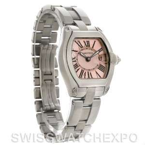 Cartier Roadster Ladies Pink Dial Watch W62017V3  