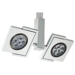  Silver LED Square Two Spot Juno Compatible Track Head 