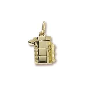 Kiln Pottery Charm in Yellow Gold