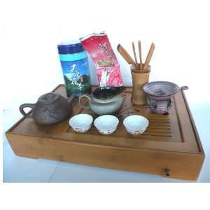  Professional OoLong Tea Drinking Set  Comes With Beautiful Bamboo 