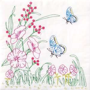  Jack Dempsey Quilt Square 18 Wildflowers with Butterflies 