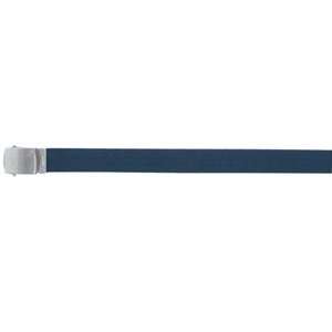  Navy Blue Nickel Buckle Cotton Web Belt   Up To 44 Inches 