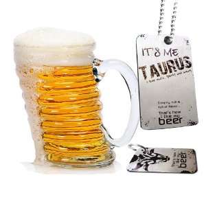  First Mate TAURUS 1 Mouth Blown Glass Beer Mug 1 Pint (17 