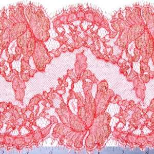  Chantilly Lace Trim 6 Inch Red