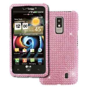 EMPIRE LG Spectrum VS920 Full Diamond Bling Hard Case Cover (Pink 