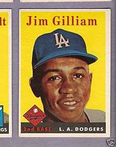 1958 TOPPS BB #215 JIM GILLIAM/DODGERS EX  