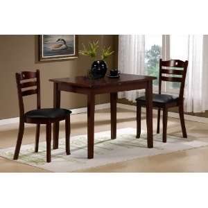  3pc Breakfast Table and Chairs Set in Marquis Cherry 