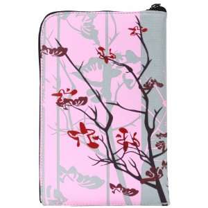 inch Pink Sparse Floral Zipper Carry Pouch Case Tablet Sleeve   Fits 