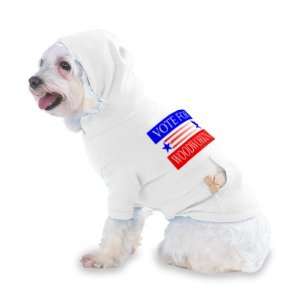 VOTE FOR WOODWORKING Hooded (Hoody) T Shirt with pocket for your Dog 