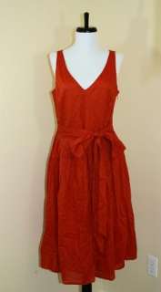 JCrew Cotton Cecilia Dress New $158 Retro Orange 10  