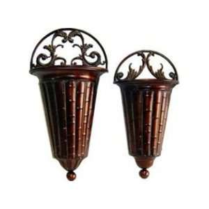  Cheungs Rattan FP 2548 2 Metal Wall Sconces   Set of Two 