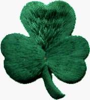   Leaf Clover / Shamrock   Embroidered Iron on or Sew On Patch Clothing