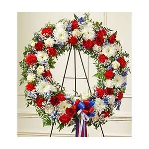 Funeral Flowers by 1800Flowers   Serene Blessing Standing Wreath 