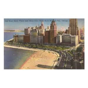  Oak Street Beach, Chicago, Illinois Premium Poster Print 