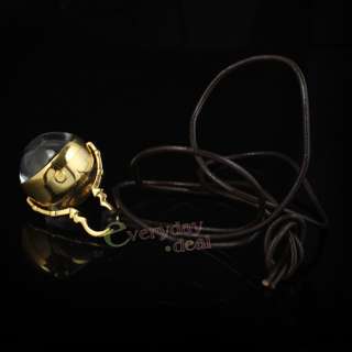 Unique Gold Ball Glass Pendant Lady Pocket Watch Chain  
