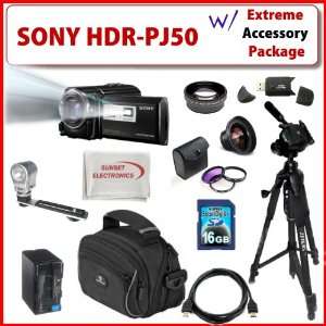  Sony HDR PJ50V Camcorder with SSE Premium Accessory Kit 
