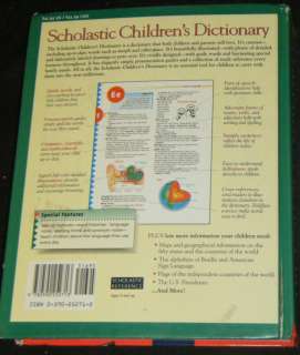 SCHOLASTIC CHILDRENS DICTIONARY   Hardback 1996 Ed.  
