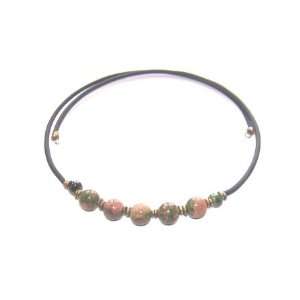  Choker Necklace   Unakite by SilverChicks 