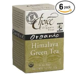 Choice Organic Himalaya Green Tea, 16 Count Box (Pack of 6)  