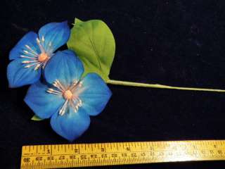 Vintage Millinery Flower 3 1/2 Cheery KT2 DeepSea Blue  