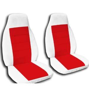   White and red car seat covers, for a 2003 Toyota Camry Automotive