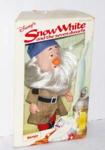   listing Old Disneys Snow White 7 Dwarfs SLEEPY Doll All Original NRFB