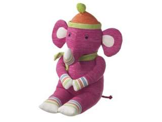 Extra Large Pink Striped Elephant Sock Monkey Nursery  