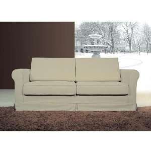  Contemporary Beige Twill Fabric Sleeper Sofa Bed