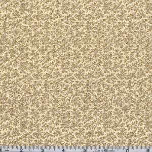   Christmas Pine Sprigs Natural/Gold Fabric By The Yard Arts, Crafts
