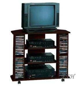 CONTEMPORARY ROGER CHERRY WOOD TV STAND CONSOLE CD RACK  