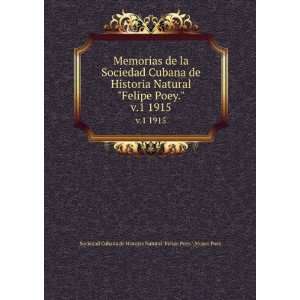 Memorias de la Sociedad Cubana de Historia Natural Felipe Poey.. v.1 