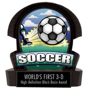  Resin Custom Soccer Trophy Trophies BLACK 6.5 Sports 