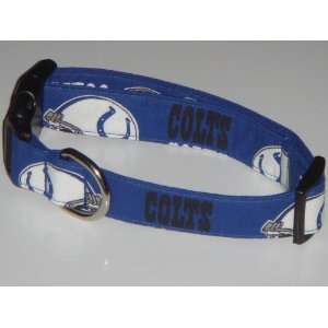   Colts Football Dog Collar Black Medium 1 