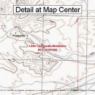 USGS Topographic Quadrangle Map   Little Chuckwalla Mountains 