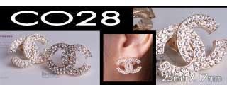 Middle size New Korea Stylish Stud earrings lovely cute C earring C028 