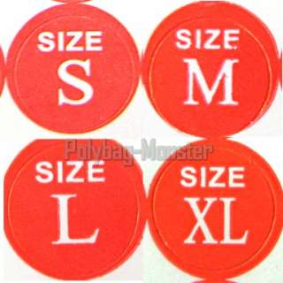448Pcs Size Labels Stickers Small Medium Large Xlarge  
