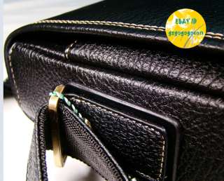 Mens genuine Leather Shoulder Bag small Briefcase 86  