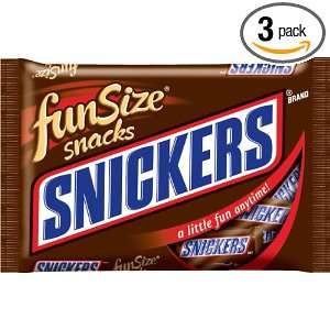Snickers Funsize, 22.55 Ounce (Pack of 3)  Grocery 